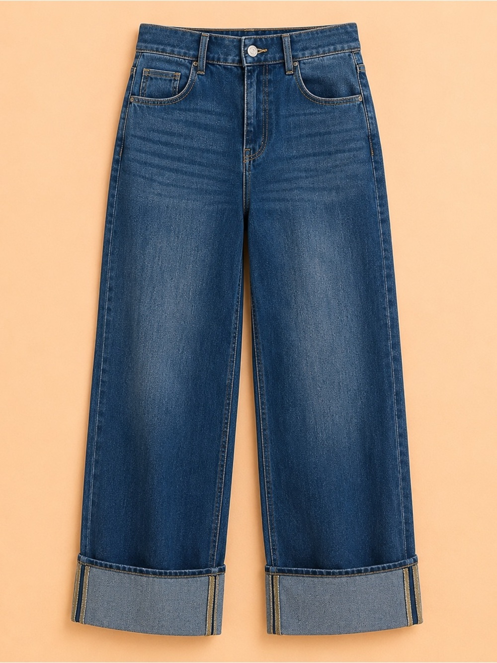 HALARA WIDE CUFFED JEANS